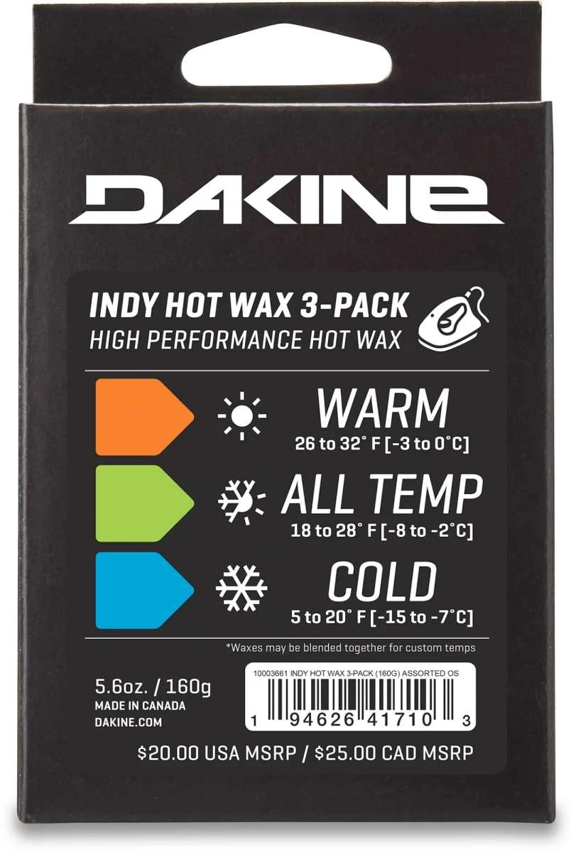 Dakine Indy Hot Wax 3 Pack 160g 2022-2023 1 Dakine Indy Hot Wax 3 Pack 160g 2022-2023