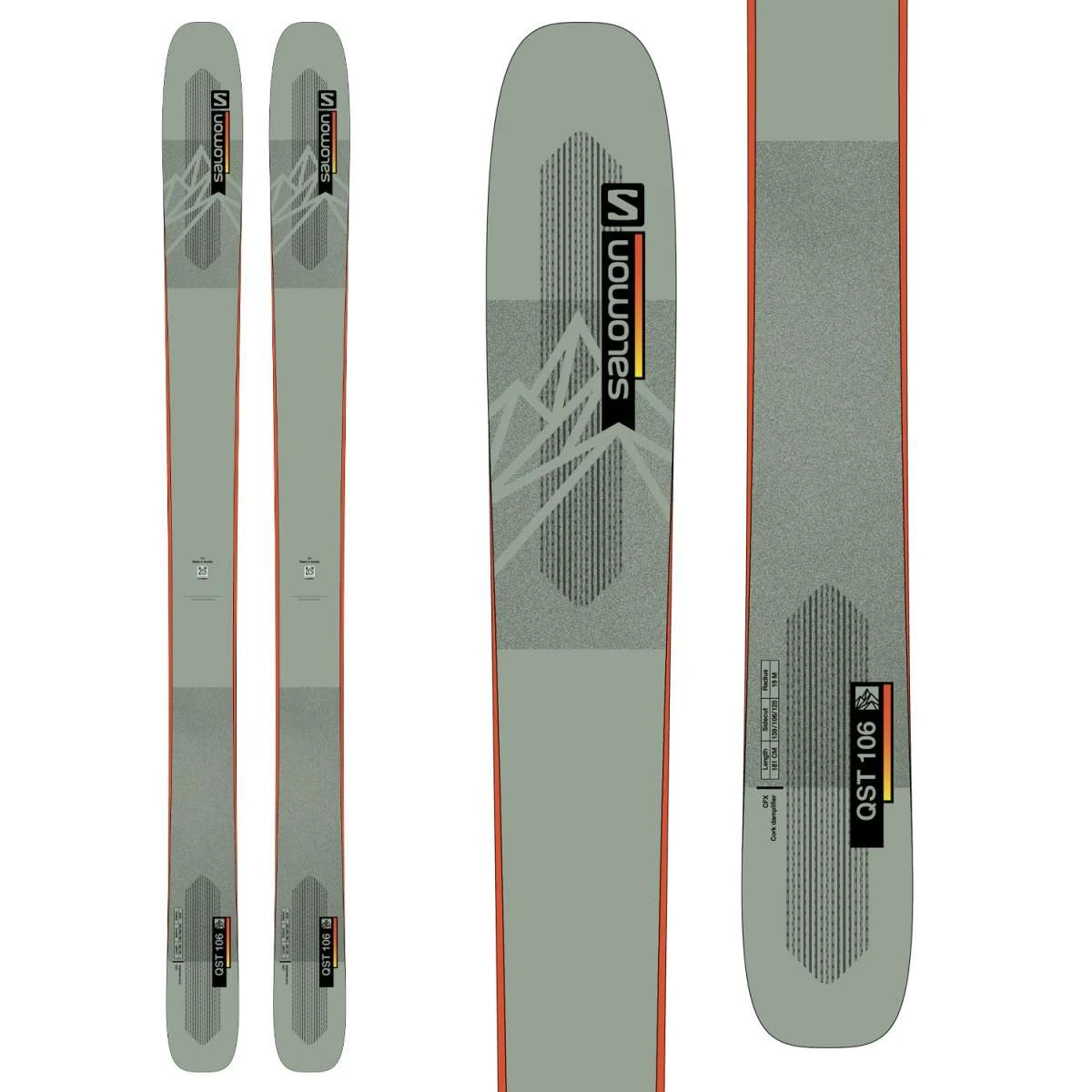 Salomon QST 106 Flat Ski 2021-2022 1 Salomon QST 106 Flat Ski 2021-2022