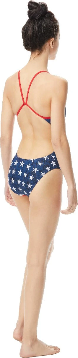 TYR Ladies' Star Spangled Cutoutfit Swimsuit 4 TYR Ladies' Star Spangled Cutoutfit Swimsuit - Image 4