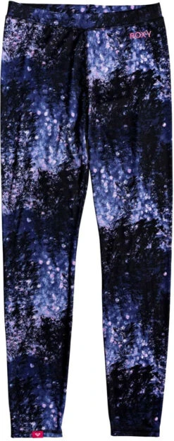 Roxy Ladies' Daybreak Technical Baselayer Leggings 2019-2020 -Ski Pro Outlet Store erjlw03010 daybreakbottom bte2 medieval blue sparkles gallery2 final