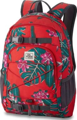 Dakine Juniors' Grom 13L Backpack 2020-2021 -Ski Pro Outlet Store grom13l redjunglepalm 610934386721 10001452 redjngpalm final