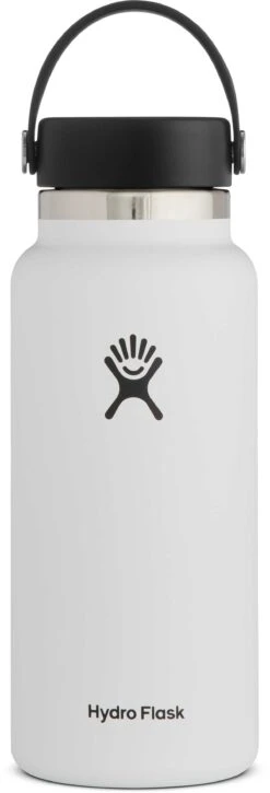 Hydro Flask 32oz Wide Mouth Water Bottle -Ski Pro Outlet Store hydro flask 32 oz wide mouth white final 1