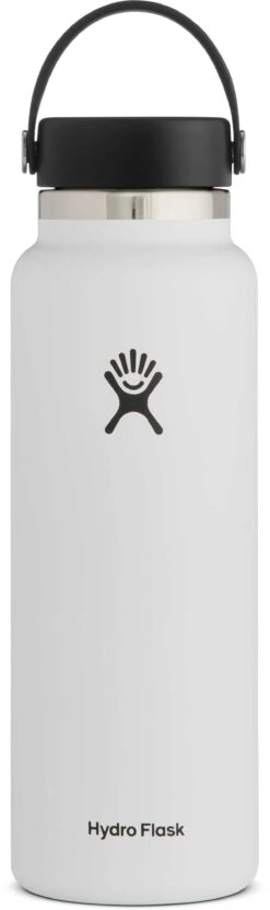 Hydro Flask 40oz Wide Mouth Water Bottle -Ski Pro Outlet Store hydro flask 40 oz wide mouth white final 1