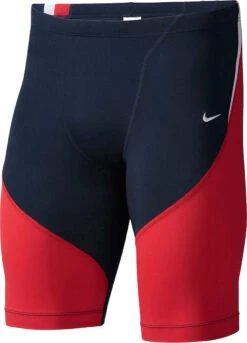 Nike Swim Men's Poly Color Surge Jammer Swimsuit -Ski Pro Outlet Store ness7053 647 university red navy final