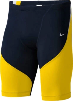 Nike Swim Men's Poly Color Surge Jammer Swimsuit -Ski Pro Outlet Store ness7053 705 varsity maize navy final