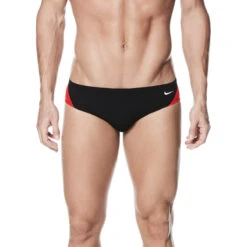 Nike Swim Men's Poly Color Surge Brief Swimsuit -Ski Pro Outlet Store ness7054 614 university red gallery2
