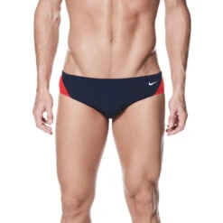 Nike Swim Men's Poly Color Surge Brief Swimsuit -Ski Pro Outlet Store ness7054 647 university red navy gallery2