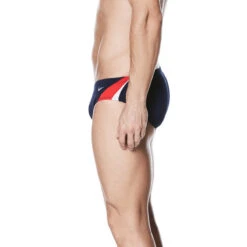Nike Swim Men's Poly Color Surge Brief Swimsuit -Ski Pro Outlet Store ness7054 647 university red navy gallery4