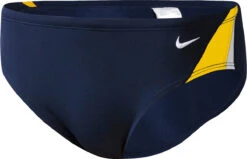 Nike Swim Men's Poly Color Surge Brief Swimsuit -Ski Pro Outlet Store ness7054 705 varsity maize navy final