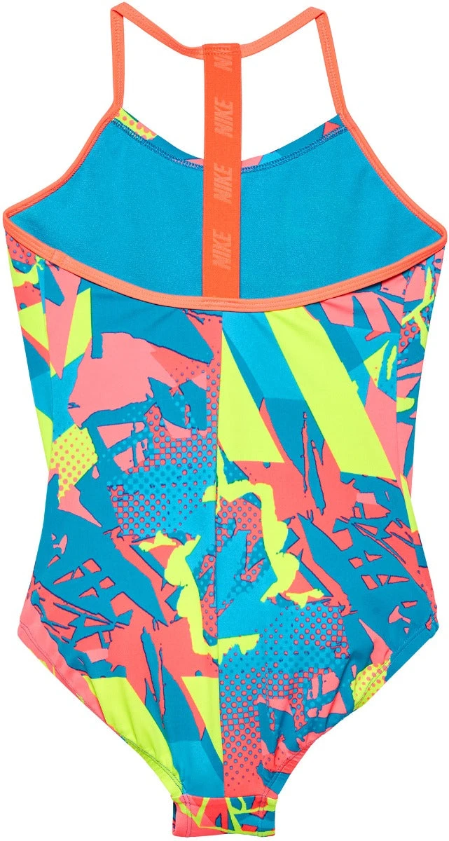 Nike Swim Girls' Drift Graffiti Print T-Back One-Piece Swimsuit 2 Nike Swim Girls' Drift Graffiti Print T-Back One-Piece Swimsuit - Image 2