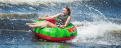 HO Sports Watermelon Inflatable Tube 2020 -Ski Pro Outlet Store tubes watermelon green red gallery4 final
