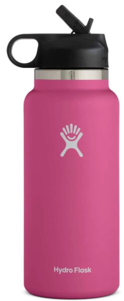 Hydro Flask 32oz Wide Mouth Straw Lid -Ski Pro Outlet Store w32bsw622 carnation final 1